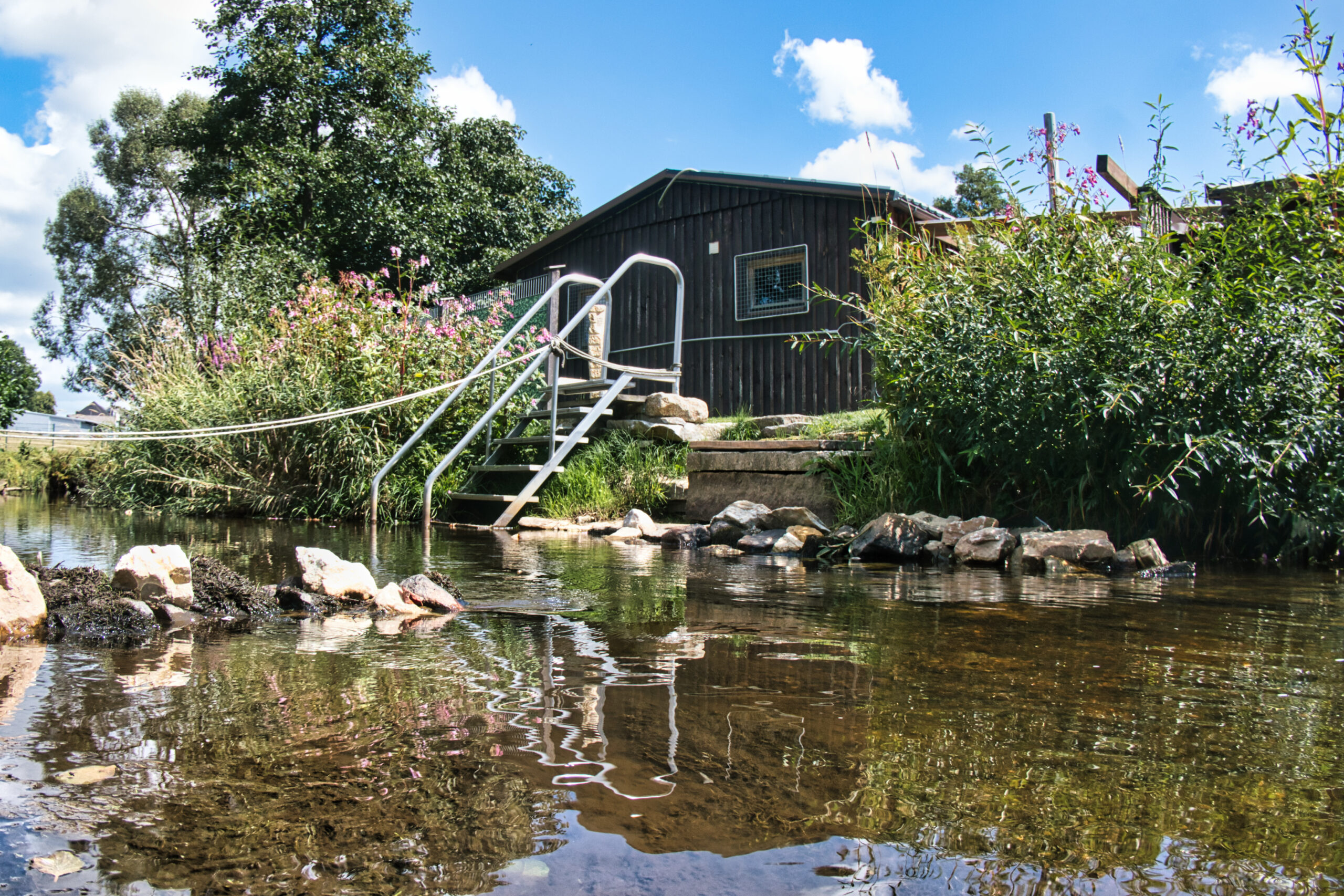 Sauna Wunsiedel mit Bachlauf